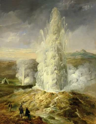 Der Große Geysir, Südisland, 1849